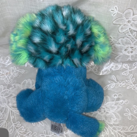 Fiesta Colorful Elephant plush 9"multicolored blue green gold eyes - Picture 7 of 8